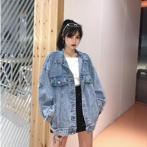 Stylish Denim Jacket Back View