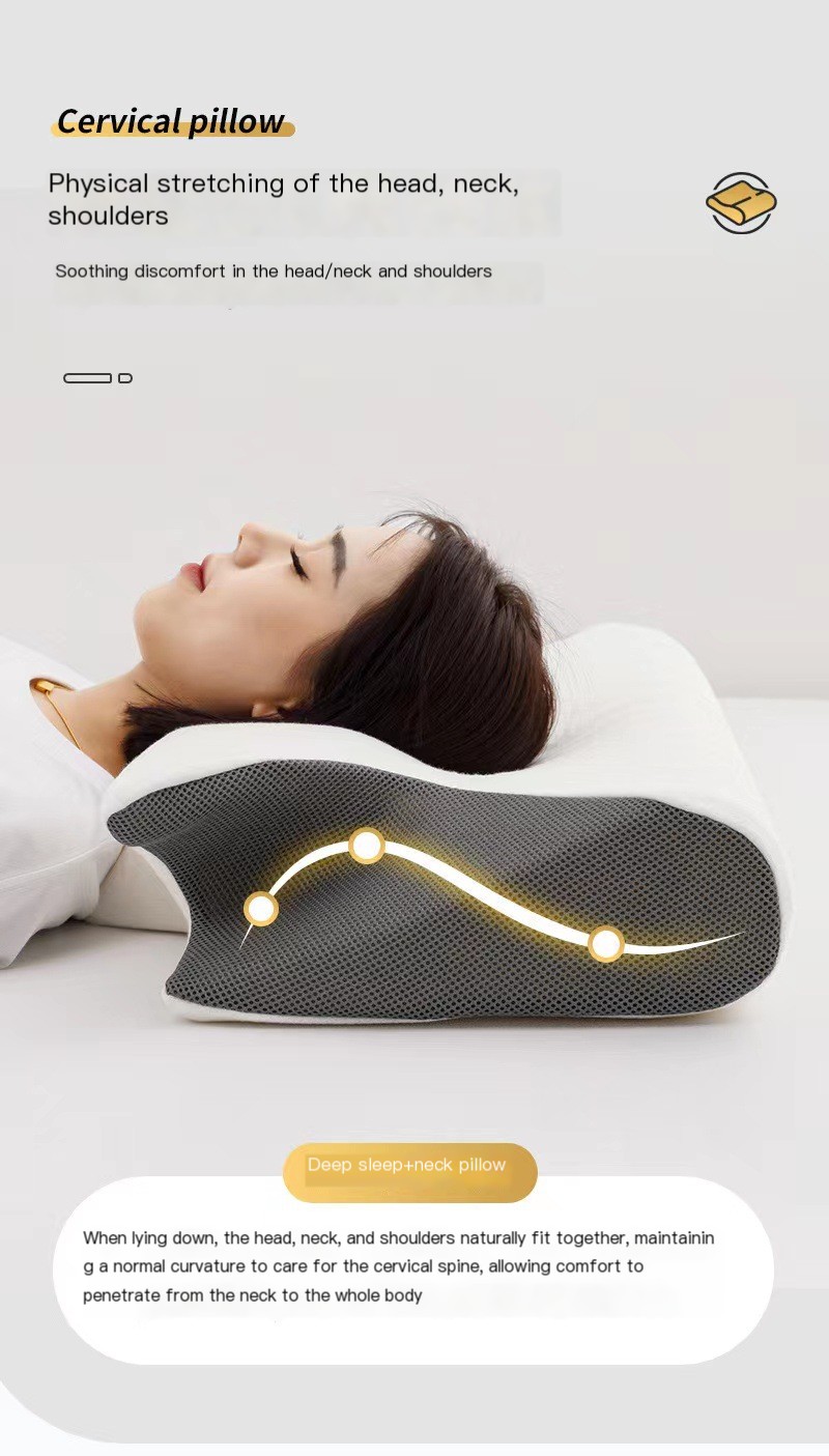 Memory Foam Neck Pillow Gray