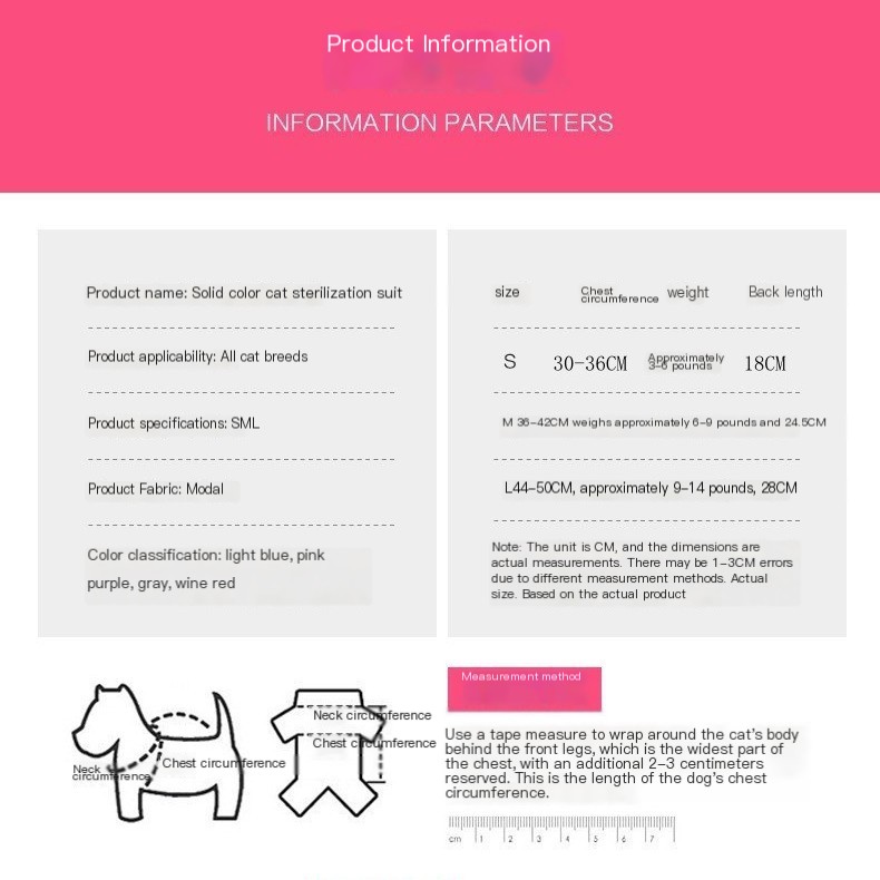 Weaning Clothes for Female Cats