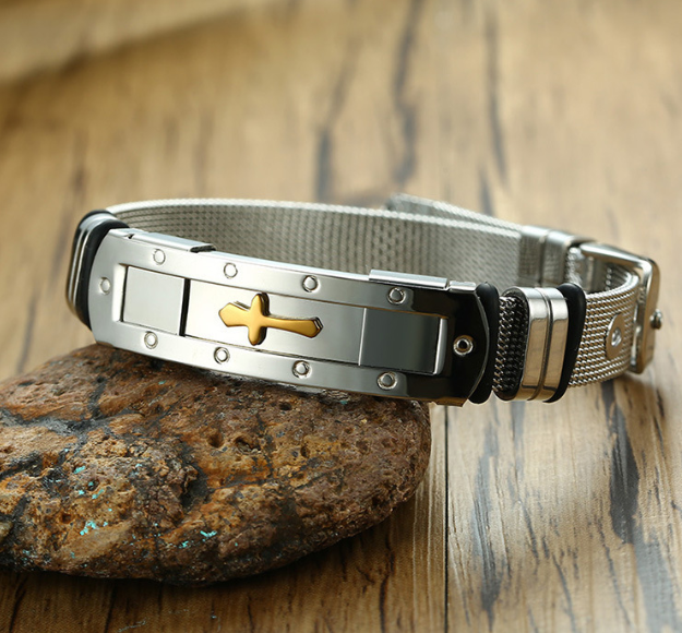 Cross Titanium Steel Bracelet
