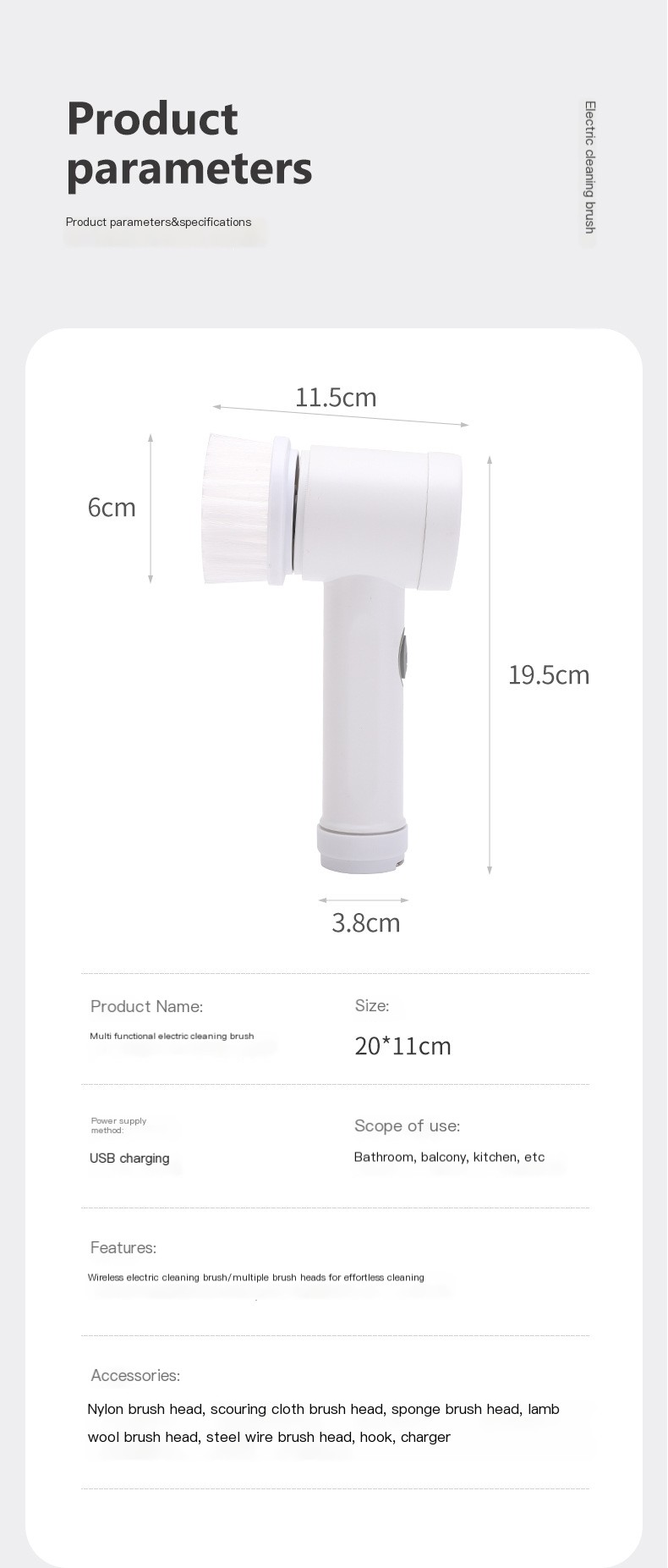 Electric Cleaning Brush Image 14
