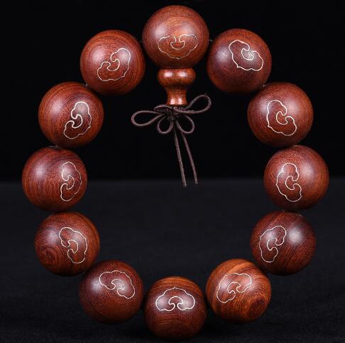 Golden Silk Sandalwood Beads Bracelet