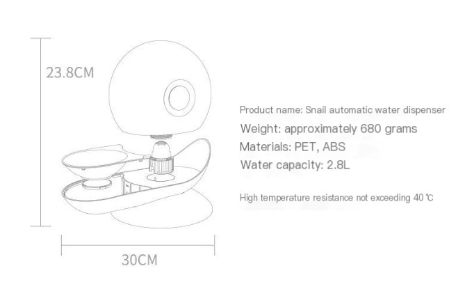 Snail Cat Water Dispenser Image 1
