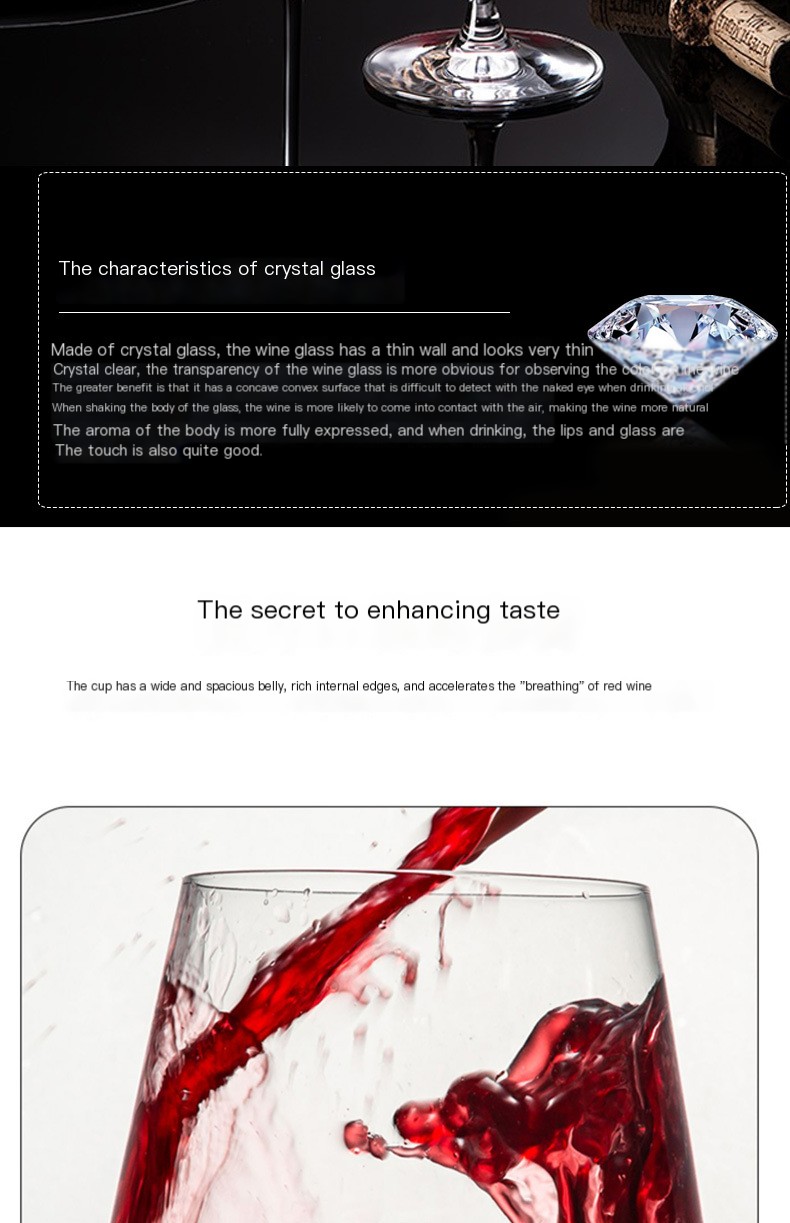 Burgundy Crystal Glass Goblet