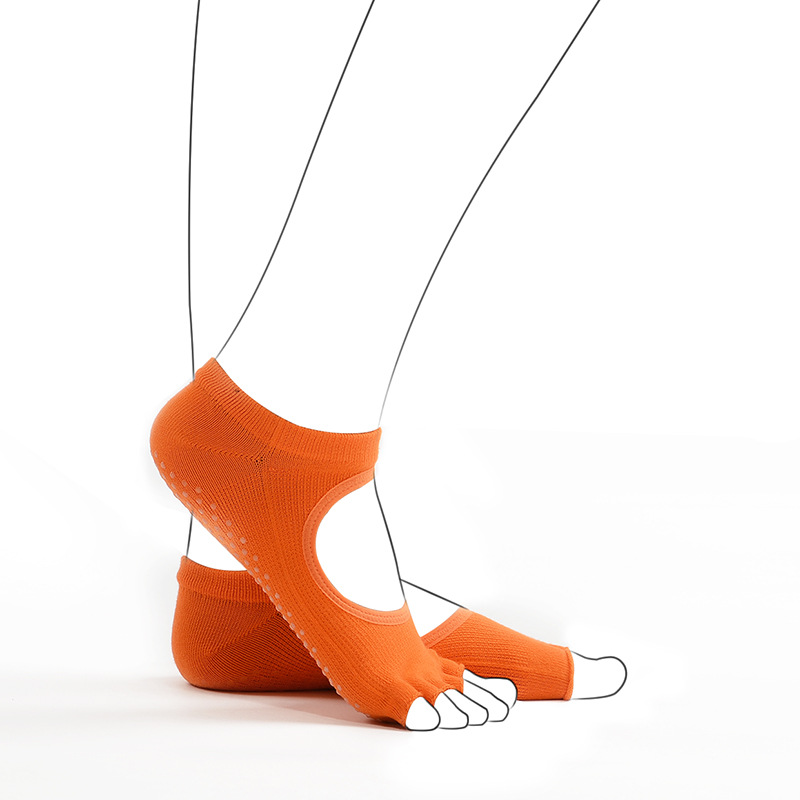 Open-Toe Yoga Socks - Black