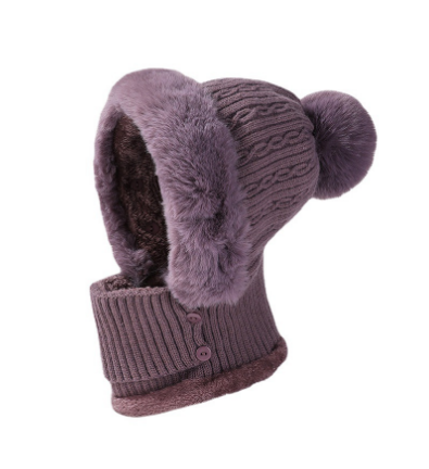Lady's Velvet Thickened Thermal Beret Beige