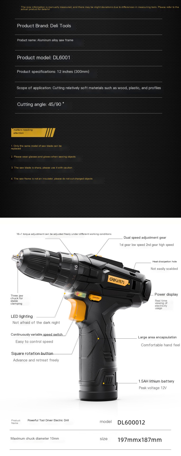 Deli Electric Screwdriver Drill in Action