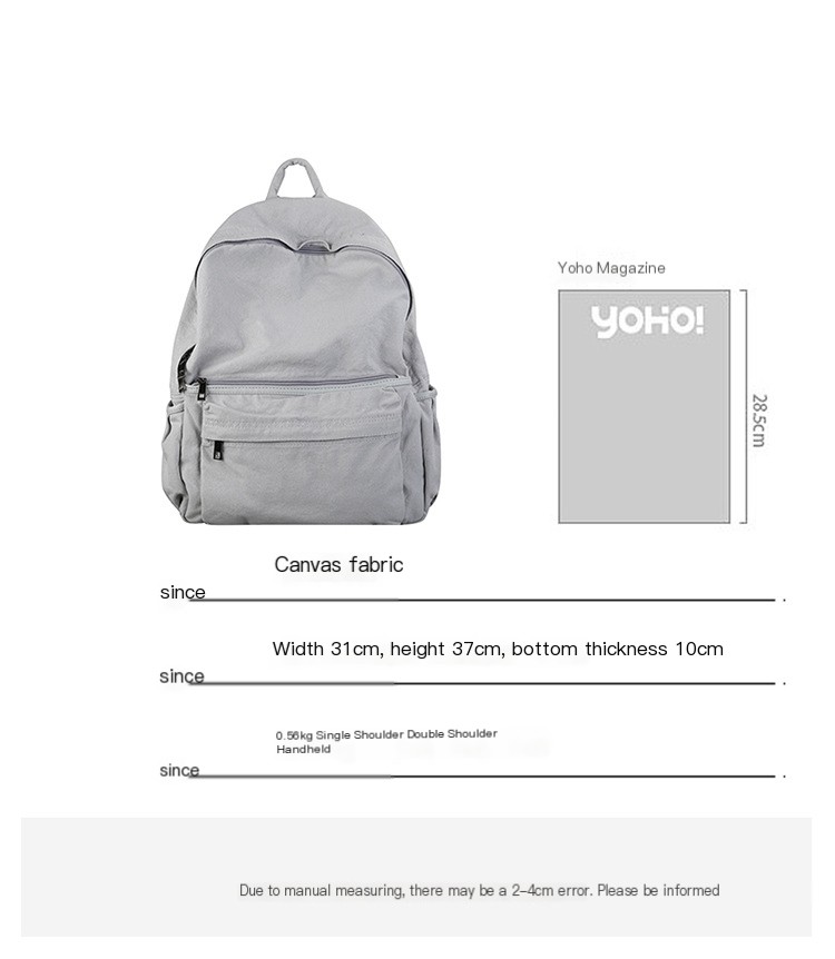 Retro Large Capacity Lazy Washed Canvas Backpack