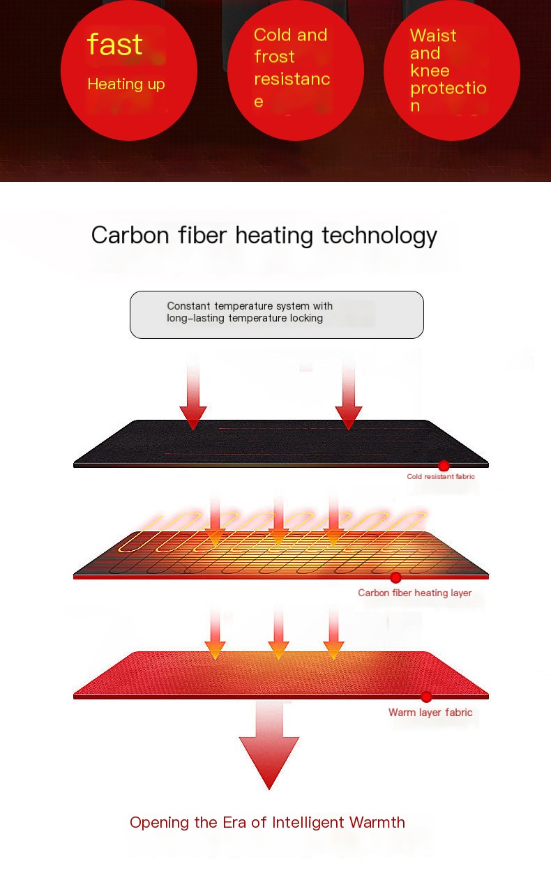 Smart Electric Pants USB Heating Pants Heating Cold-resistant Warm Pants Charging Cotton Pants Fleece-lined Men's and Women's Winter Mountaineering