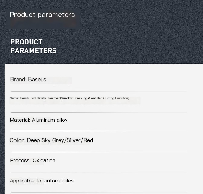 Baseus Car Safety Hammer