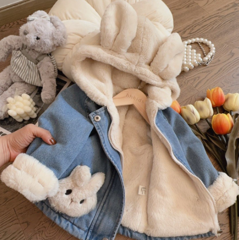 Hooded Denim Jacket Image 1