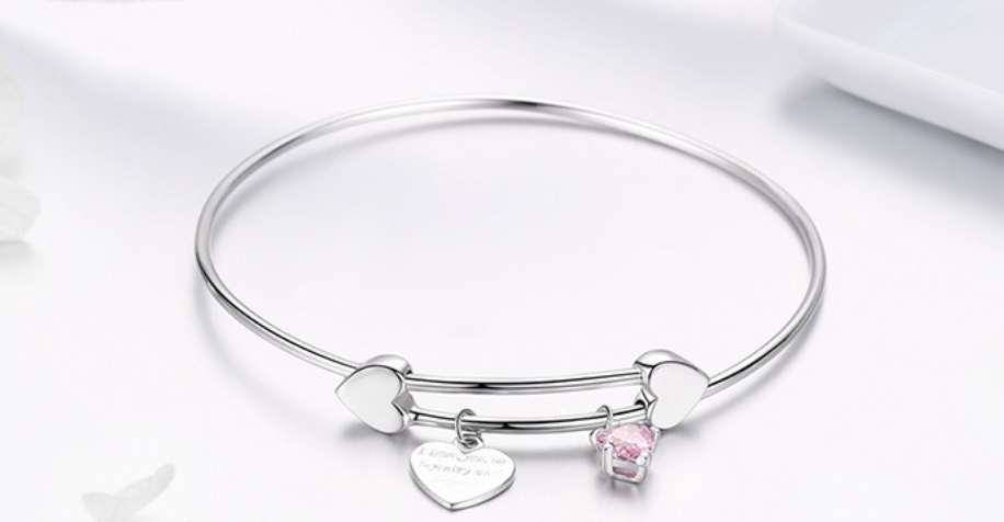 Silver Bracelet on Wrist