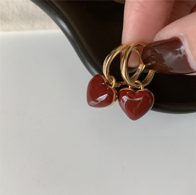 Brincos Argolas Coração - Image 3