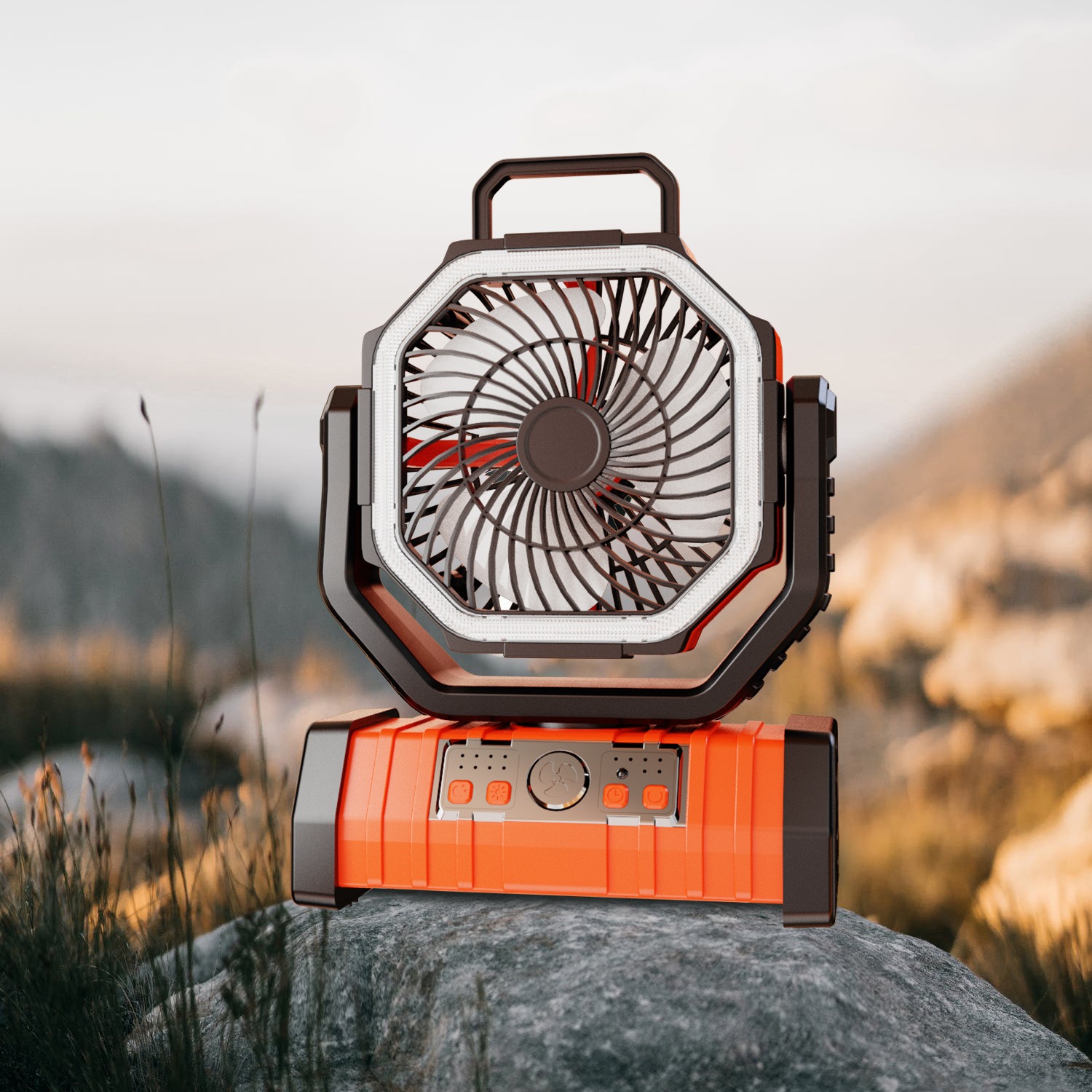 Camping Fan With LED Light