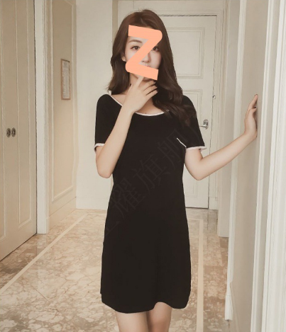 Back view of the sleep dress