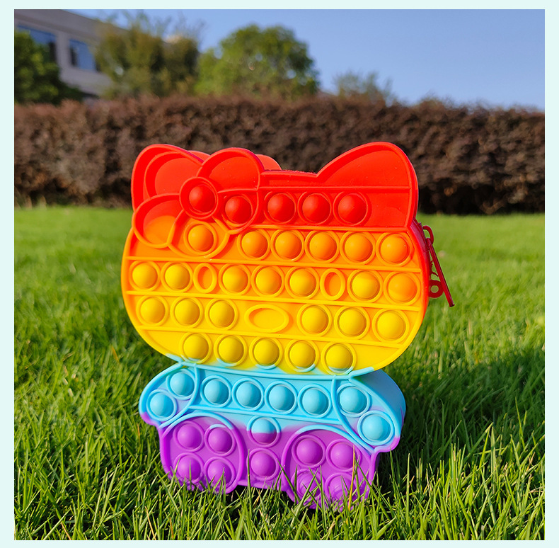 Baby Decompression Toy Backpack Mouse Bag, Mouse Killer, Pioneer, Silicone Bag, Cartoon, Princess, Cute Coin Purse, Shoulder Bag, Bubble, New image