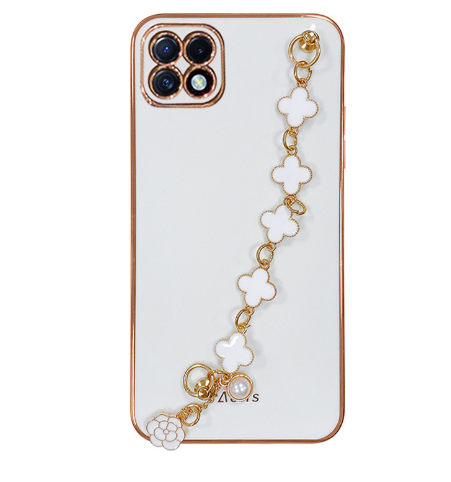 Blue Gem Chain Phone Case - Front View