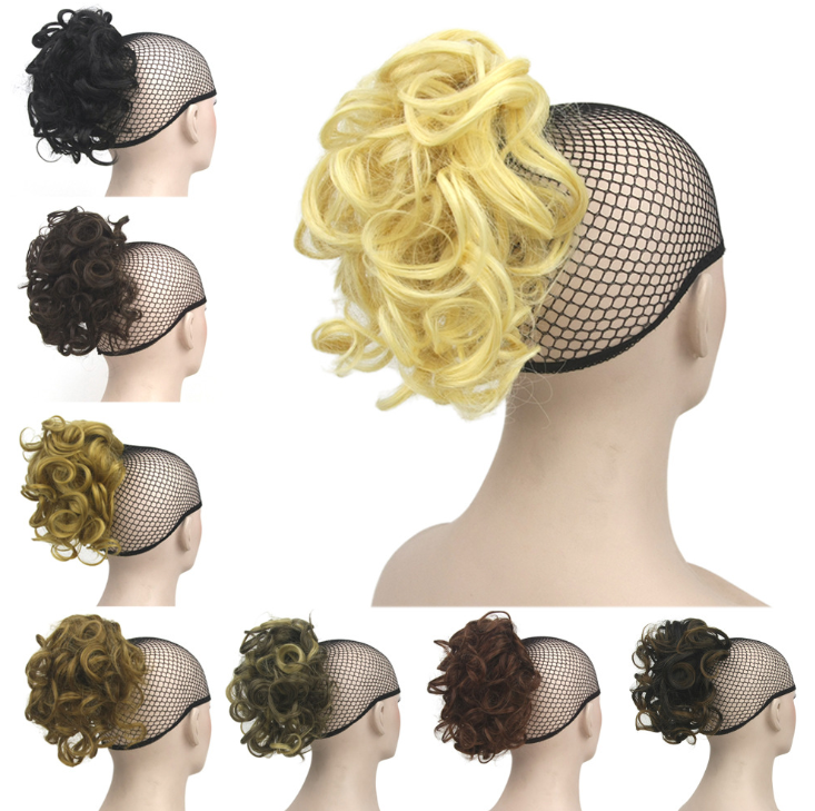 Short Hair Wig with Bouncy Ponytail