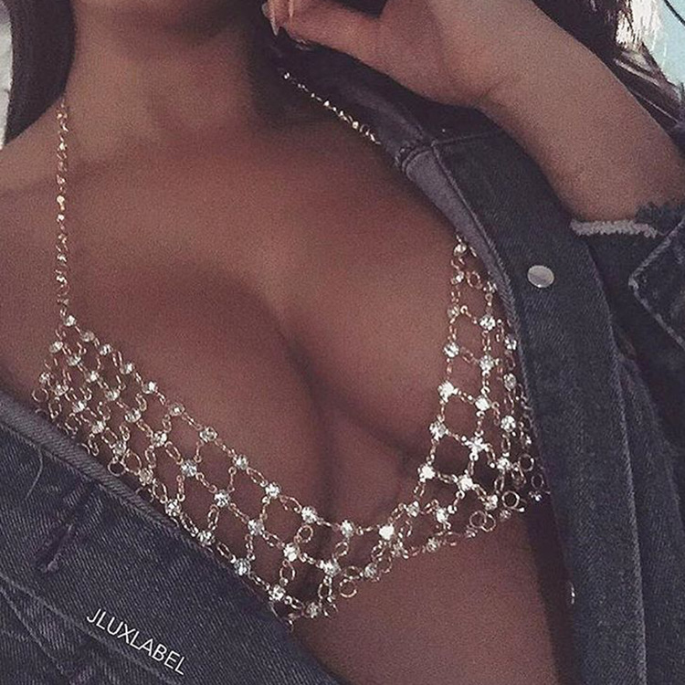 Rhinestone Body Chain - Detail