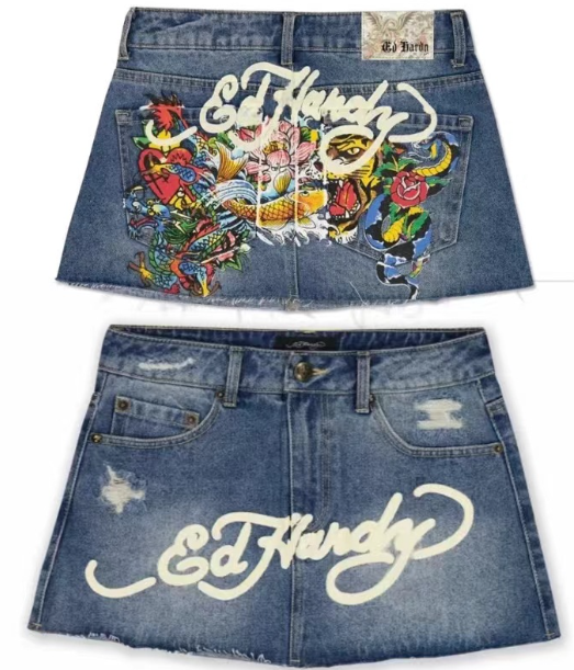 Y2K Vintage Blue Denim Skirt