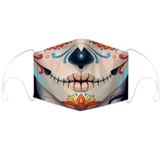 Casual Dust Mask Fashion Casual 3D Digital Printing Outdoor Face Shield Mask