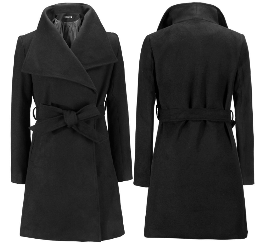 Women's Mid-length Coat Khaki L