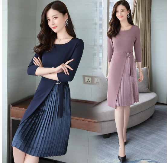 Mid-length dress Dark Blue