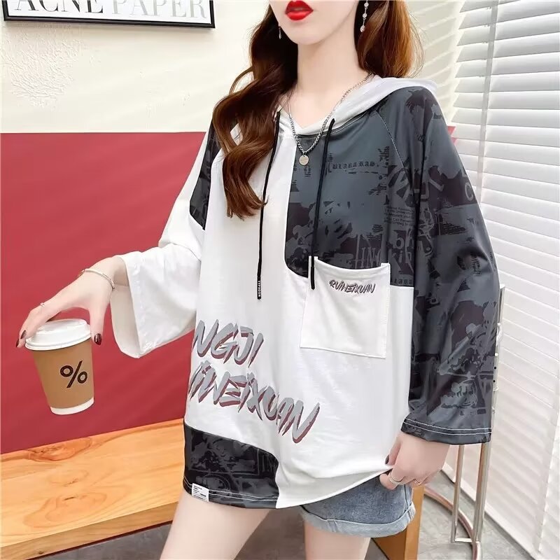 Loose Hooded Long Trench Coat Image 6