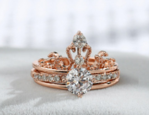 Stylish 二合一皇冠戒指