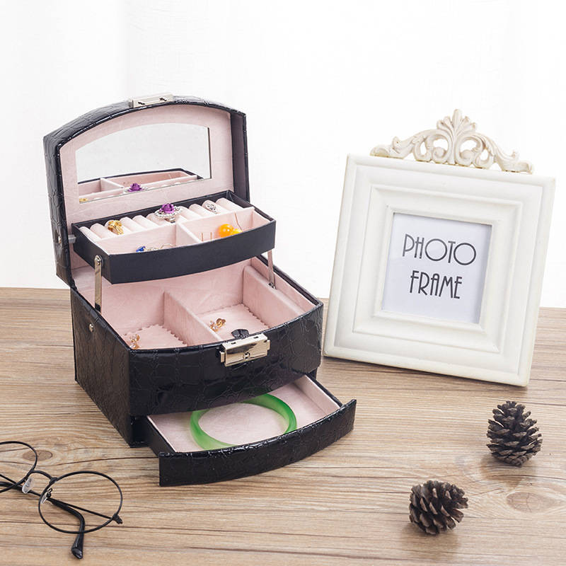 Crocodile Pattern Automatic Jewelry Box - Image 3