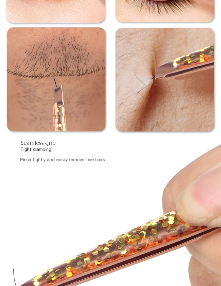 Epoxy Eyebrow Tweezers - Detailed View 1