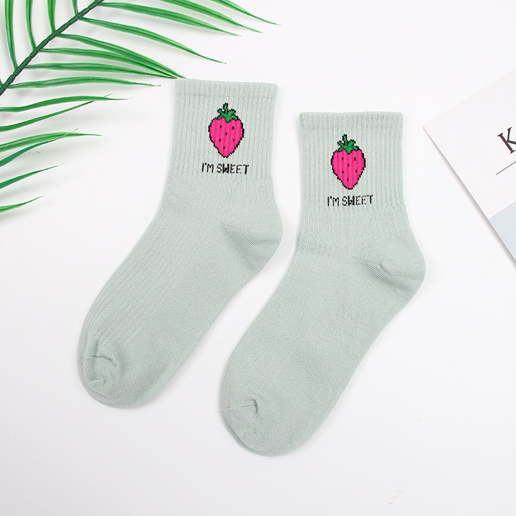 Harajuku Strawberry Lace Socks - Design 1