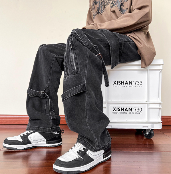 Ins Street Trend Trousers - Blue