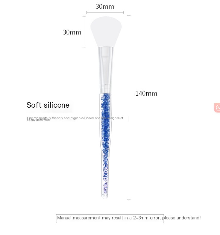 Cepillo de silicona para mascarillas faciales - Azul cristal