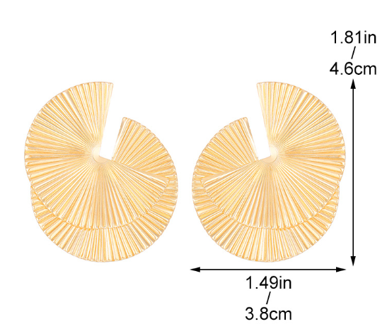 Irregular Fan-Shaped Earrings