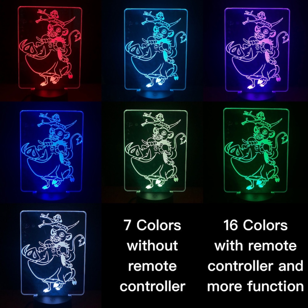 Lámpara LED Visual 3D - Simba