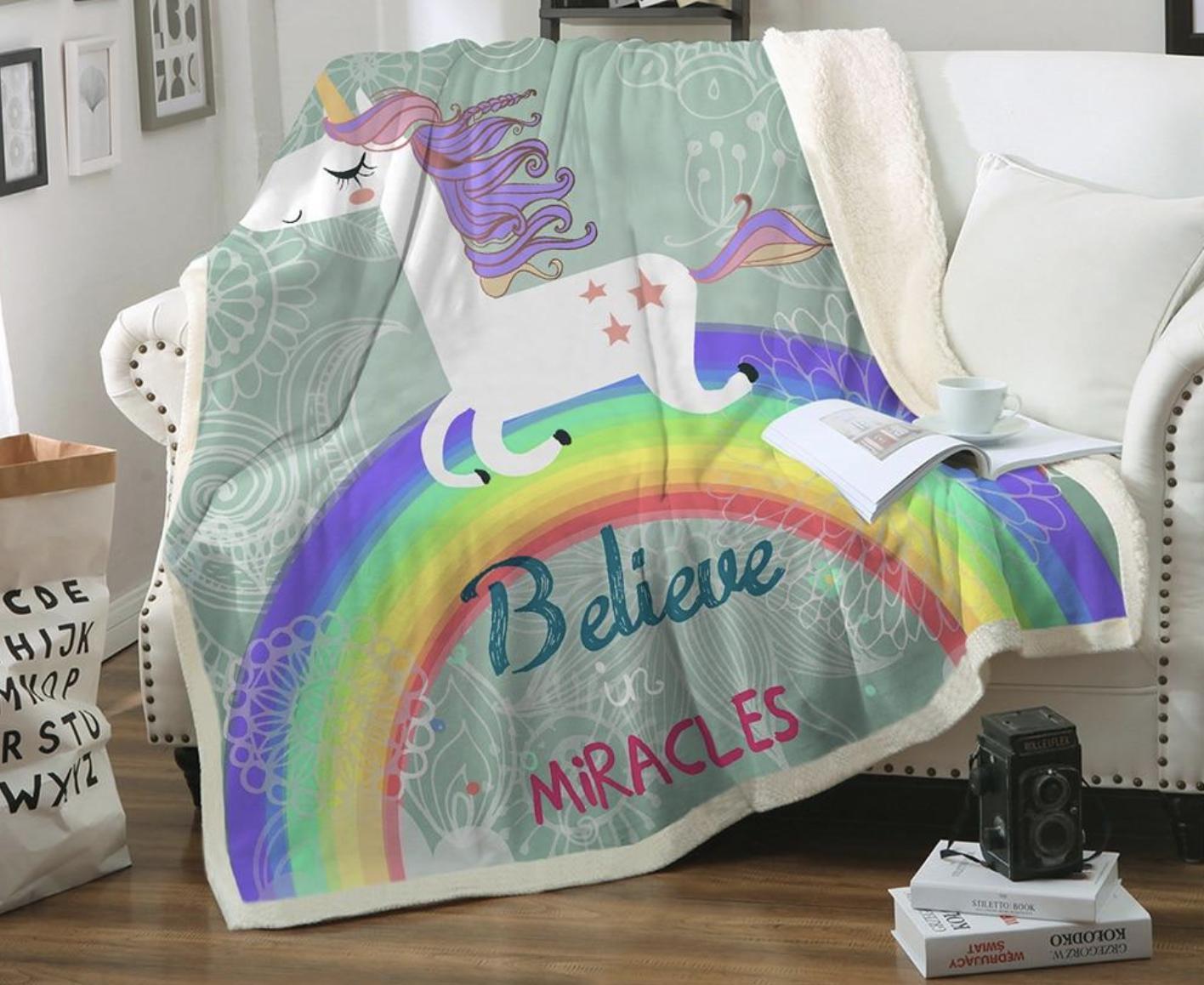 Rainbow Unicorn Blanket