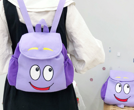 Map Cartoon One-piece Backpack