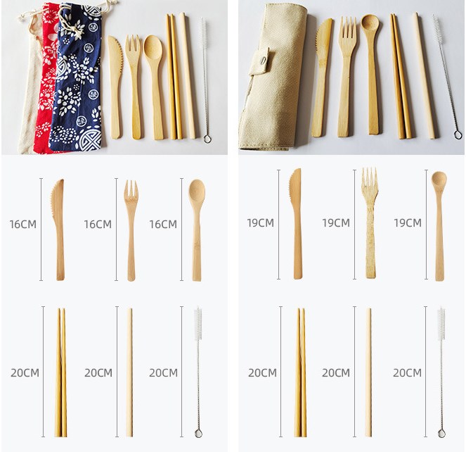 Bamboo Cutlery Set Image 2