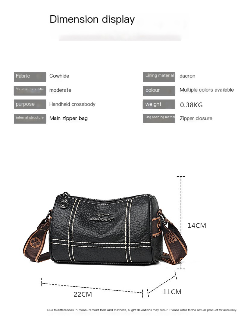 Genuine Leather Bucket Bag