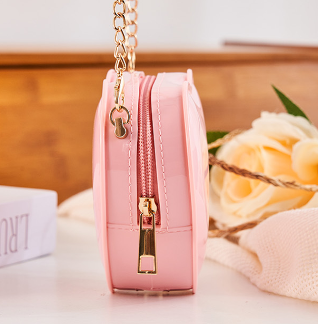 Heart-Shaped Crossbody Bag - Red