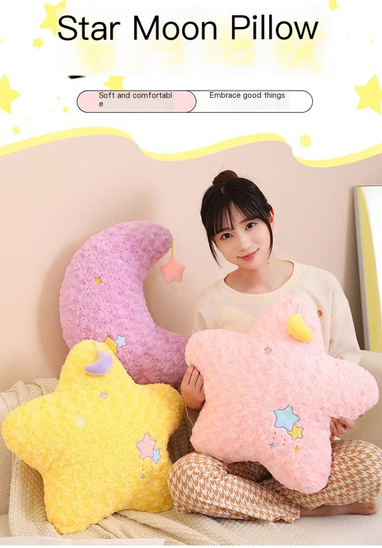 Moon and Star Plush Pillows