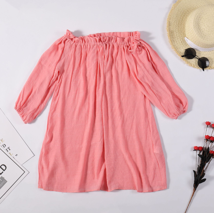 Bamboo Cotton Beach Cover-Up in White