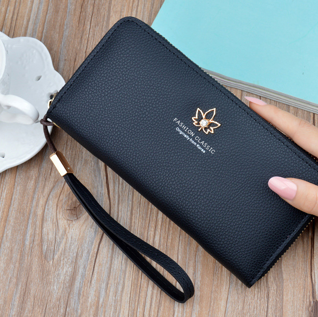 Large-capacity Zipper Wallet - Black