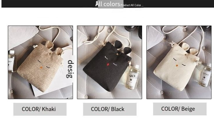 Mini Canvas Shoulder Satchel in Khaki