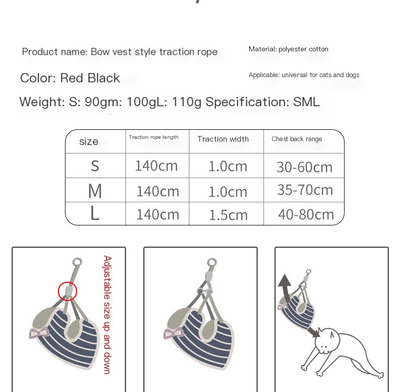 Dog Leash Suit Vest