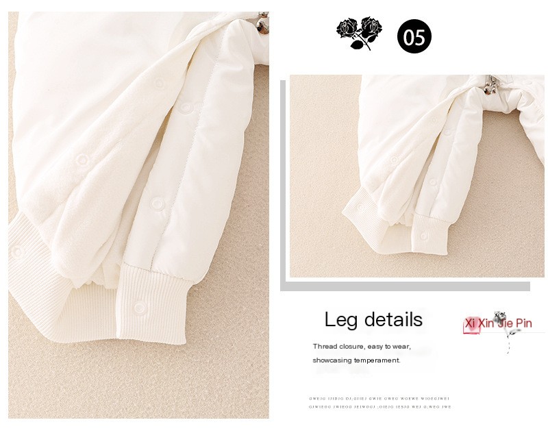 Internet Celebrity Baby Siaman Clothes Down Jacket Baby Thickened Bear Climbing Clothes Newborn Winter Clothes Going Out Hooded Clothes