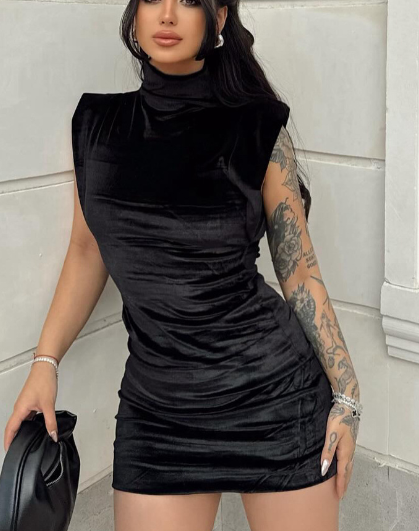 Gold Velvet Skirt Image 3