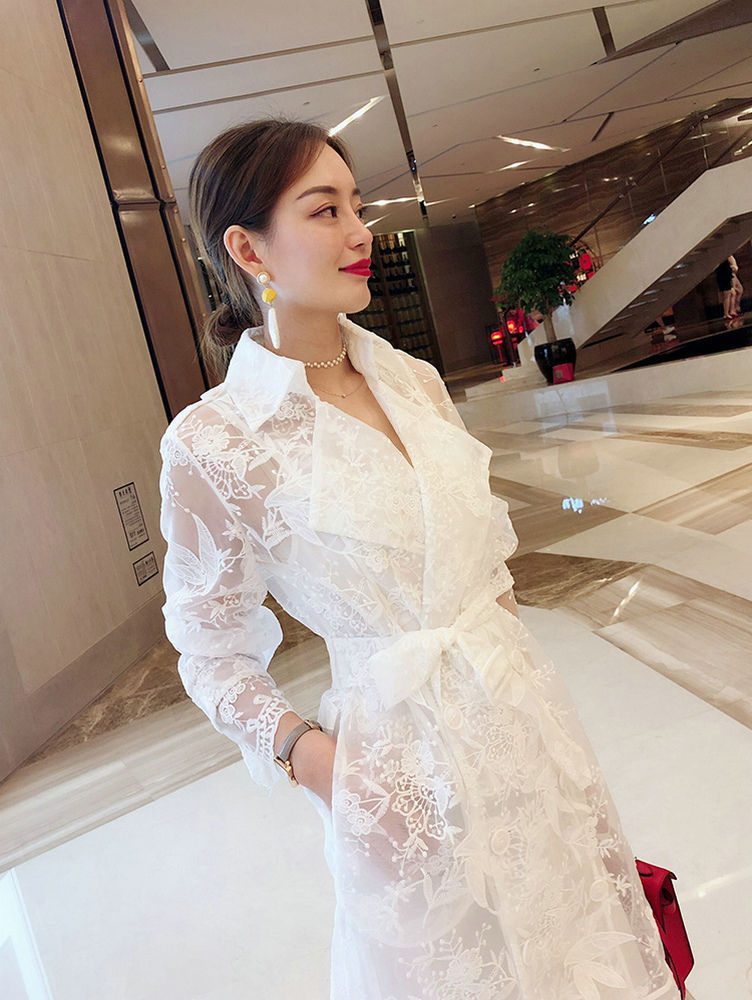 Lace Trench Coat Image 2