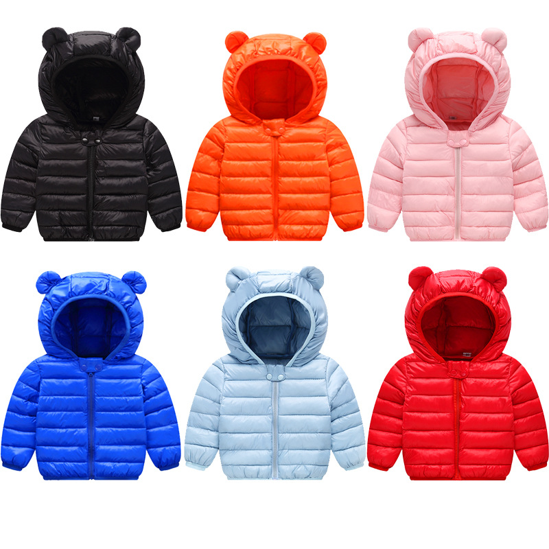 Children's down jacket autumn and winter warm coat light cotton padded coat image